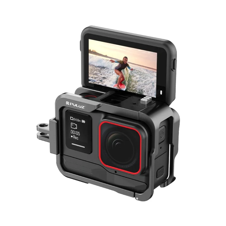 PU991B_7.webp For Insta360 Ace Pro PULUZ Metal Protective Cage Adapter Frame - Image 8