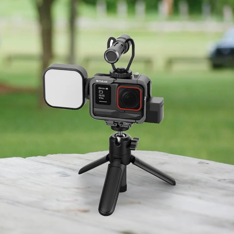 PU991B_8.webp For Insta360 Ace Pro PULUZ Metal Protective Cage Adapter Frame - Image 9
