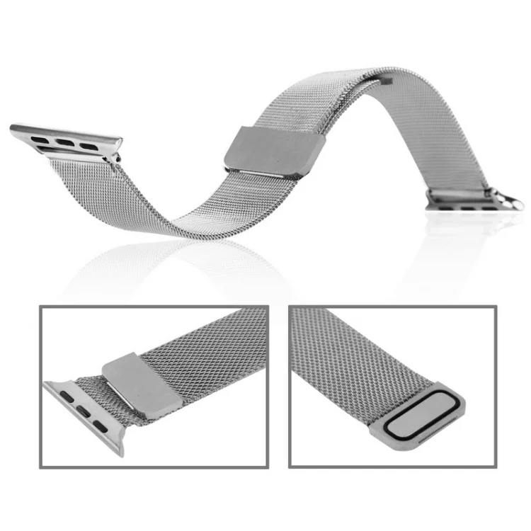 S-AW-1456S_1.webp For Apple Watch 38mm Milanese Loop Magnetic Stainless Steel Watchband - Image 5