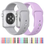 For Apple Watch Series 10 42mm / 9&8&7 41mm / SE 3&SE 2&6&SE&5&4 40mm / 3&2&1 38mm 3 in 1 Rubber Watch Band with Pin Buckle - Image 2