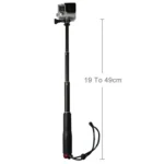 Handheld 49cm Extendable Pole Monopod with Screw for GoPro, Insta360, DJI and Other Action Cameras - Image 5