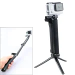 3-Way Multi Function Extendable Monopod Tripod Folding Rotating Arm Camera Handle for GoPro, Insta360, DJI and Other Action Cameras - Image 2