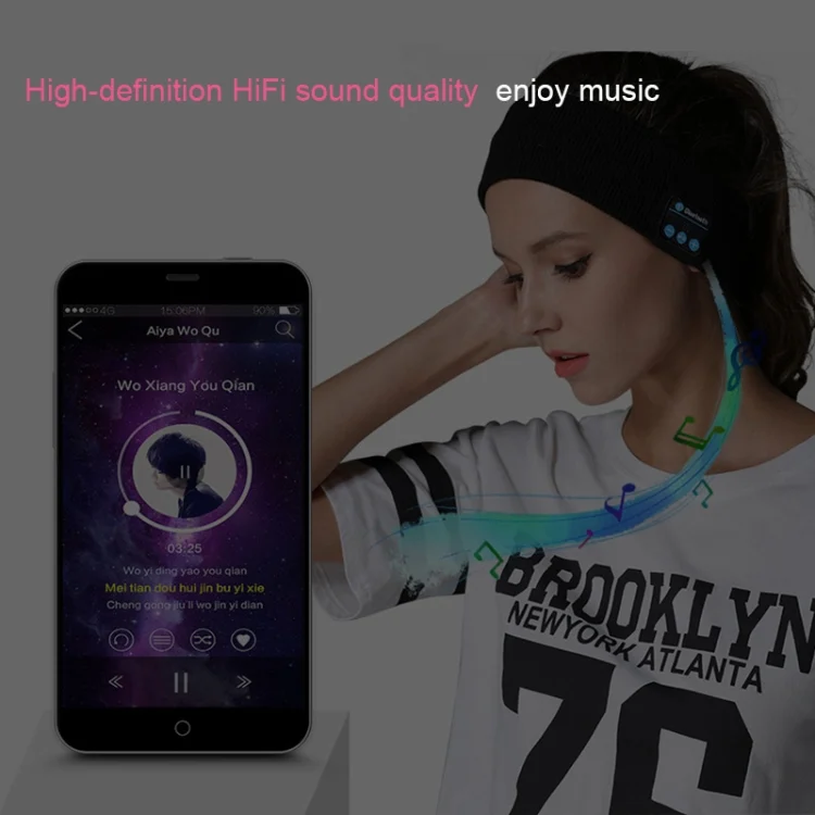 S-OG-6616B_7.webp My-Call Bluetooth V5.0 Headsfree Sport Headband Music Headwear for iPhone 6 & 6s / iPhone 5 & 5S / iPhone 4 & 4S and Other Bluetooth Devices - Image 8