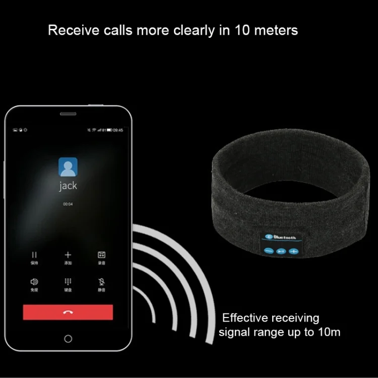 S-OG-6616B_8.webp My-Call Bluetooth V5.0 Headsfree Sport Headband Music Headwear for iPhone 6 & 6s / iPhone 5 & 5S / iPhone 4 & 4S and Other Bluetooth Devices - Image 9