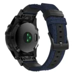 Canvas and Leather Wrist Strap Watch Band for Garmin Fenix5x Plus Fenix3, Wrist Strap Size:150+110mm - Image 4