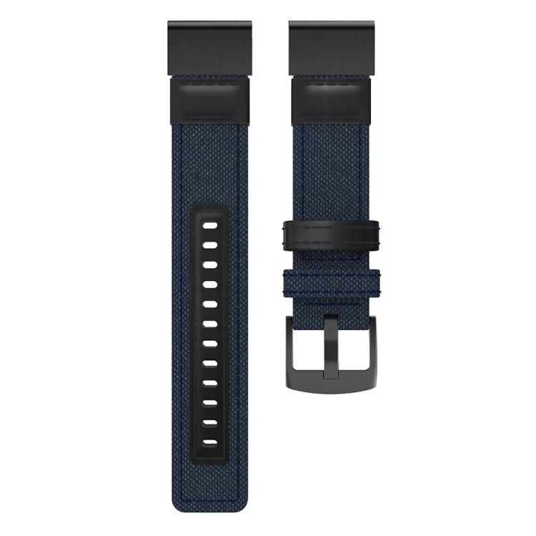 SYA00065501A_4.webp Canvas and Leather Wrist Strap Watch Band for Garmin Fenix5x Plus Fenix3, Wrist Strap Size:150+110mm - Image 6