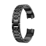 Diamond-studded Solid Stainless Steel Wrist Strap Watch Band for Fitbit Charge 3 - Image 4