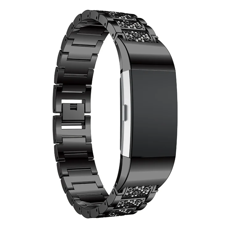 SYA00099201A_1.webp Diamond-studded Solid Stainless Steel Wrist Strap Watch Band for Fitbit Charge 2 - Image 3