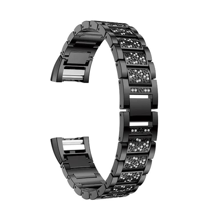 SYA00099201A_4.webp Diamond-studded Solid Stainless Steel Wrist Strap Watch Band for Fitbit Charge 2 - Image 6