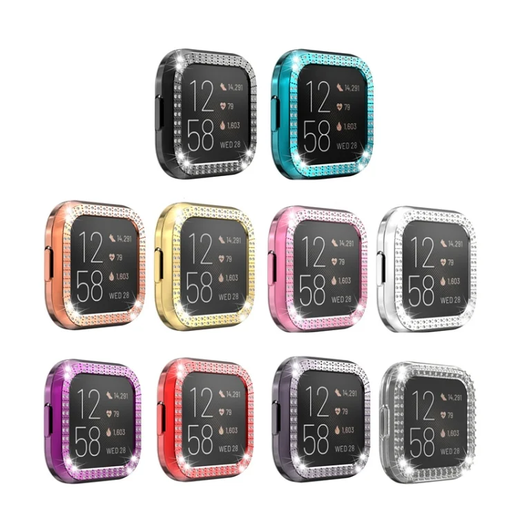 SYA001006801A_3.webp For Fitbit versa 2 PC Double-row Diamond-encrusted Protective Shell - Image 4