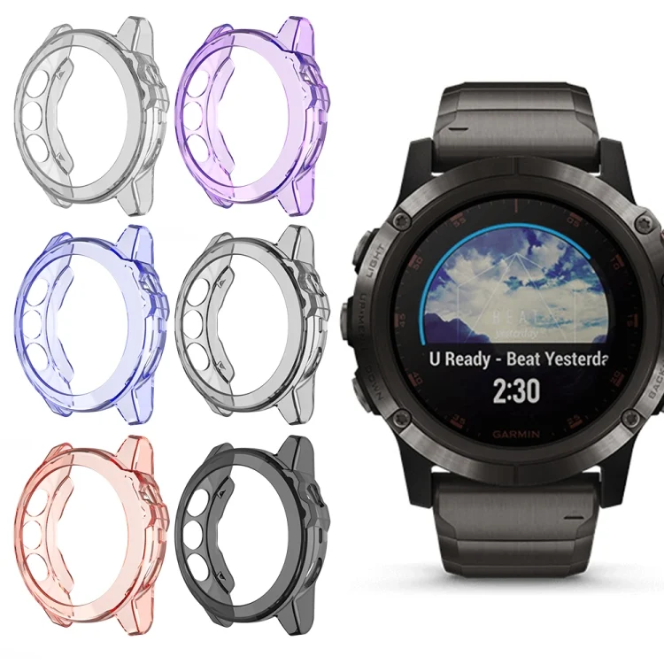 SYA001008401A_3.webp Suitable for Garmin Fenix 5 & 5 Plus transparent TPU Silica Gel Watch Case - Image 4