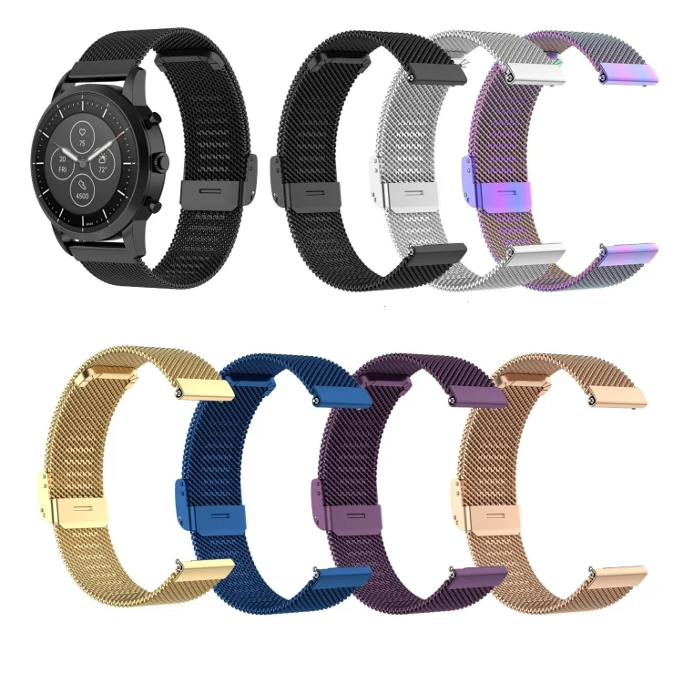 SYA001035201A_6.webp For Huawei GT2 42mm / Galaxy Watch 42mm /Galaxy Active2 Stainless Steel Mesh Watch Wrist Strap 20MM - Image 7
