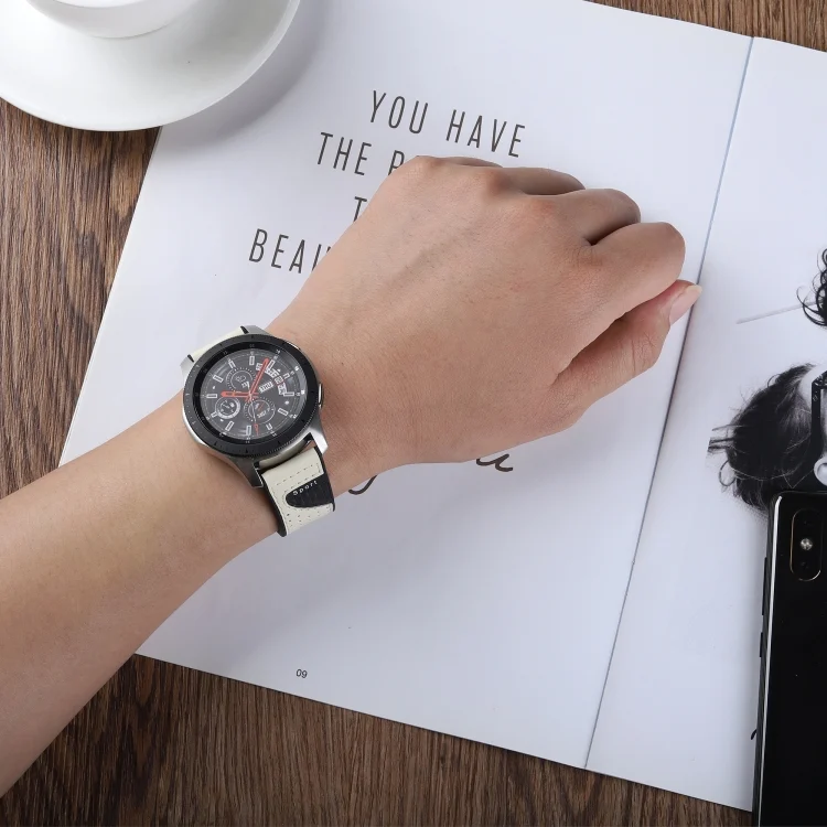 SYA001038301A_3.webp 22mm For Huawei Watch GT2e / GT2 46mm Silicone Leather + Carbon Fiber Strap - Image 5