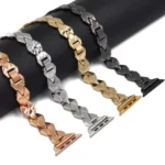 Apple Watch Series 5 & 4 40mm / 3 & 2 & 1 38mm Diamond Stainless Steel Band, For Apple Watch Series 5 & 4 40mm - Image 6