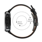 22mm For Huawei Watch GT2e / GT2 46mm Leather Butterfly Buckle Strap Black Button - Image 6
