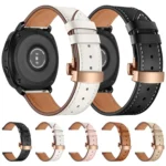 22mm For Huawei Watch GT2e / GT2 46mm Leather Butterfly Buckle Strap Rose Gold Buckle - Image 2