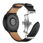 22mm For Huawei Watch GT2e / GT2 46mm Leather Butterfly Buckle Strap Silver Buckle - Image 3