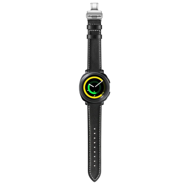 SYA001048401A_2.webp 22mm For Huawei Watch GT2e / GT2 46mm Leather Butterfly Buckle Strap Silver Buckle - Image 4