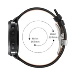 22mm For Huawei Watch GT2e / GT2 46mm Leather Butterfly Buckle Strap Silver Buckle - Image 5