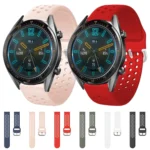 22mm For Huawei watch GT2e/GT/GT2 46MM Breathable Porous Strap with Inner Buckle - Image 2