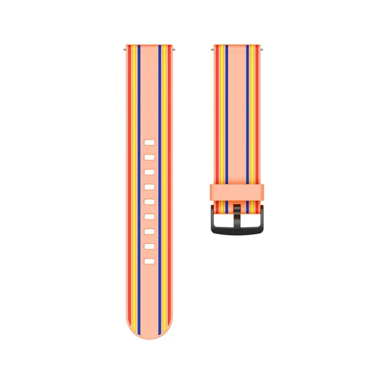 SYA001096901A_1.webp 20mm For Huami Amazfit GTS / Samsung Galaxy Watch Active 2 / Huawei Watch GT2 42MM Striped Silicone Strap - Image 3