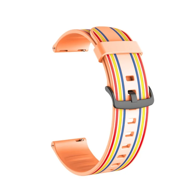 SYA001096901A_2.webp 20mm For Huami Amazfit GTS / Samsung Galaxy Watch Active 2 / Huawei Watch GT2 42MM Striped Silicone Strap - Image 4