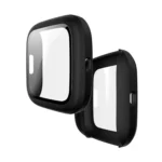 For Fitbit Versa 2 Fuel injection Frosted PC Shell + Tempered Glass Film