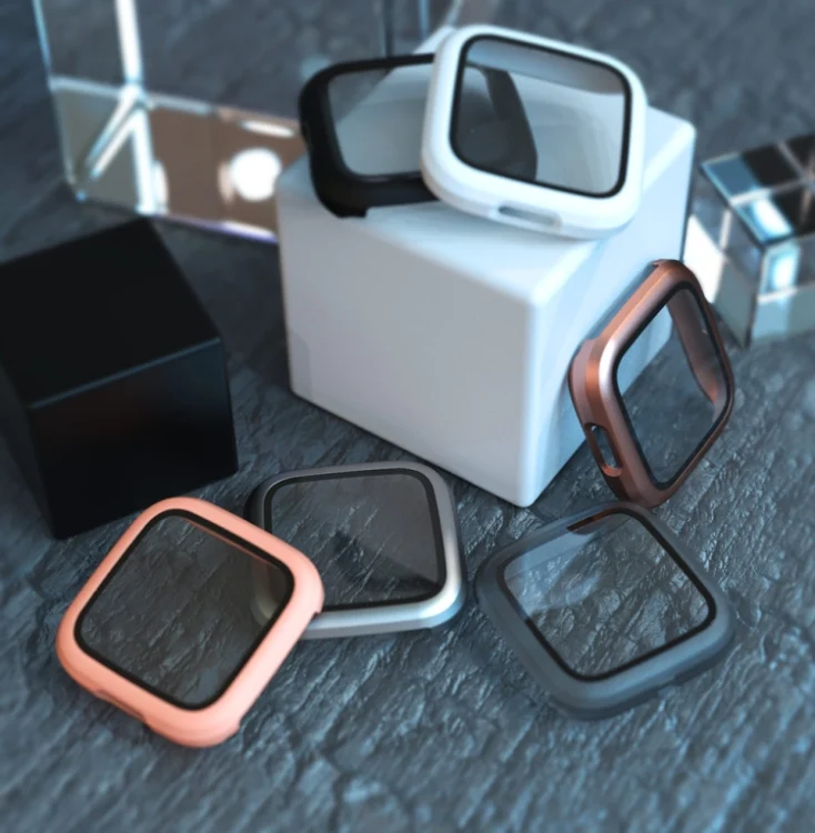 SYA001104201A_3.webp For Fitbit Versa 2 Fuel injection Frosted PC Shell + Tempered Glass Film - Image 4