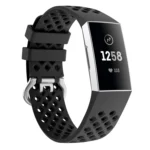 For Fitbit Charge 3 / 4 Hollow Square Silicone Strap Replacement Wristband - Image 5