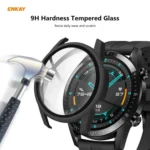 For Huawei Watch GT 2 42mm ENKAY Hat-Prince ENK-AC8201 Full Coverage PC Frosted Case + 9H Tempered Glass Protector - Image 2