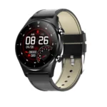 E13 1.28 inch IPS Color Screen Smart Watch, IP68 Waterproof, Leather Watchband, Support Heart Rate Monitoring/Blood Pressure Monitoring/Blood Oxygen Monitoring/Sleep Monitoring