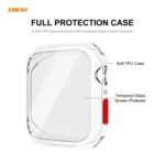 ENKAY Hat-prince Full Coverage TPU Case + Tempered Glass Protector for Apple Watch Series 6 / 5 / 4 / SE 44mm - Image 4