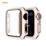 ENKAY Hat-Prince Full Coverage Electroplated PC Case + Tempered Glass Protector for Apple Watch Series 6 / 5 / 4 / SE 40mm