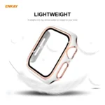 ENKAY Hat-Prince Full Coverage Electroplated PC Case + Tempered Glass Protector for Apple Watch Series 6 / 5 / 4 / SE 44mm - Image 3
