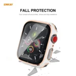 ENKAY Hat-Prince Full Coverage Electroplated PC Case + Tempered Glass Protector for Apple Watch Series 6 / 5 / 4 / SE 44mm - Image 6