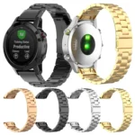 For Garmin Fenix5/Forerunner935/Garmin Approach S60 Stainless Steel Three Strains Of Metal Replacement Quick Release Strap - Image 5