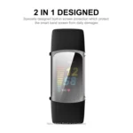 For Fitbit Charge 5 / Charge 6 ENKAY Hat-Prince Full Coverage Transparent Soft Case TPU HD Clear Cover - Image 2