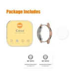 For Samsung Galaxy Watch4 Classic 46mm ENKAY Hat-Prince Full Coverage Electroplate Soft Case TPU HD Clear Cover + Tempered Glass Protector - Image 7