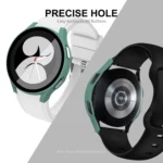 ENKAY Hat-Prince Full Coverage PC Frame + Tempered Glass Protector Composite Case for Samsung Galaxy Watch4 44mm - Image 4
