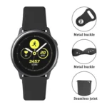 Monochrome Silicone Strap for Apply Samsung Galaxy Watch Active 22mm - Image 5