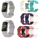 For Fitbit Charge 5 Monochromatic Silica Gel To Replace Watch Strap - Image 2