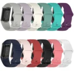 For Fitbit Charge 5 Monochromatic Silica Gel To Replace Watch Strap - Image 3