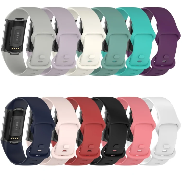 SYA001653802_B2.webp For Fitbit Charge 5 Monochromatic Silica Gel To Replace Watch Strap - Image 3