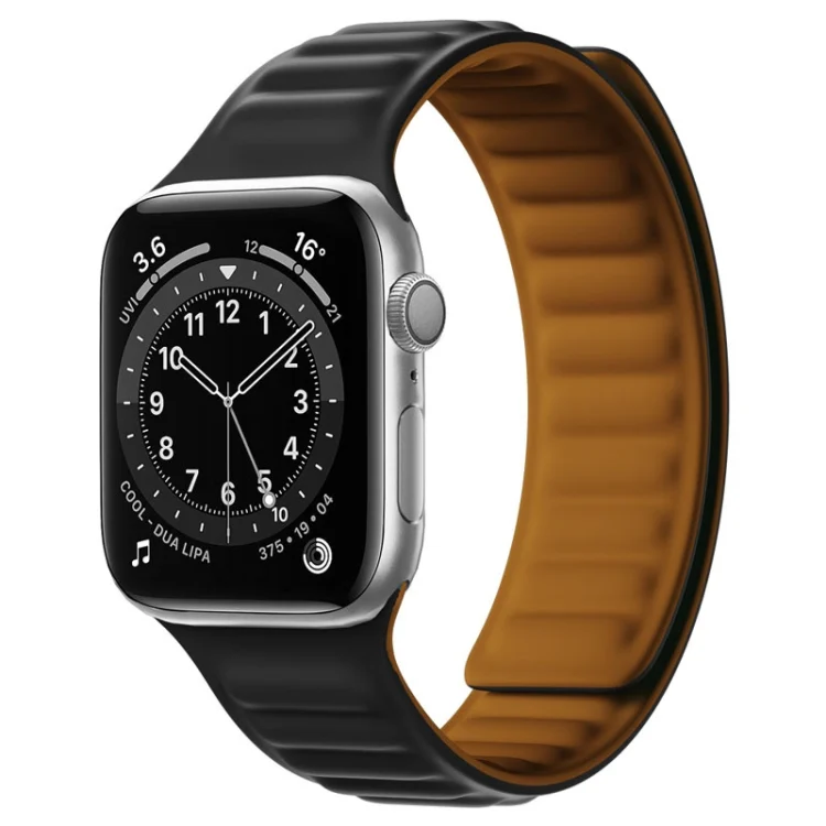 Silicone Magnetic Strap Watchband For Apple Watch Series, 7 45mm / 6&SE&5&4 44mm / 3&2&1 42mm