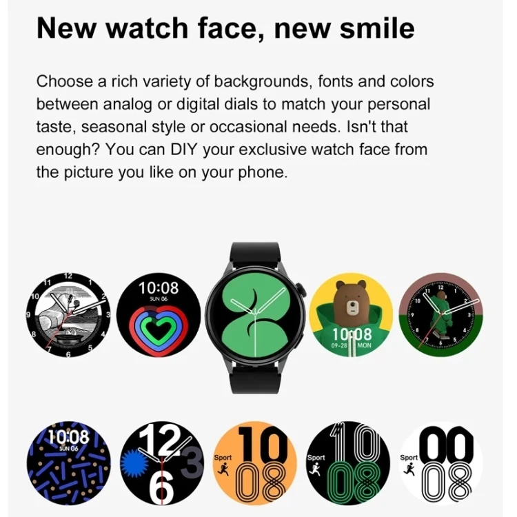 SYA001717801_B3.webp DT4 1.36 inch Silicone Watchband Color Screen Smart Watch - Image 4