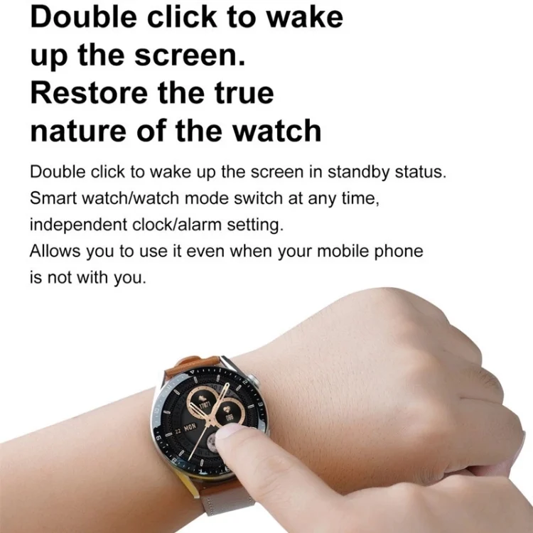SYA001721801_B2.webp DT3 Max 1.36 inch Leather Watchband Color Screen Smart Watch - Image 3