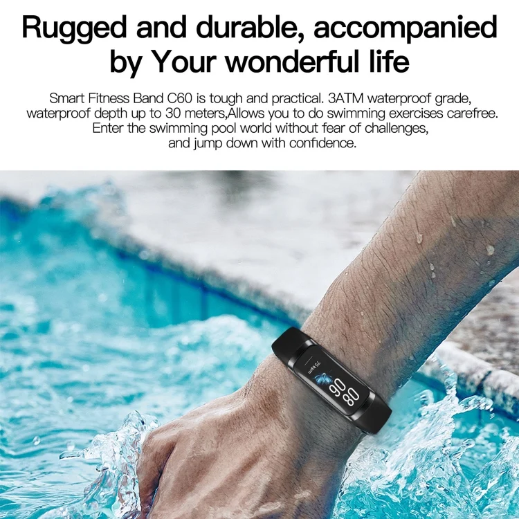 SYA001729901_B4.webp C60 IP67 Waterproof 1.1 inch Smart Fitness Band - Image 5