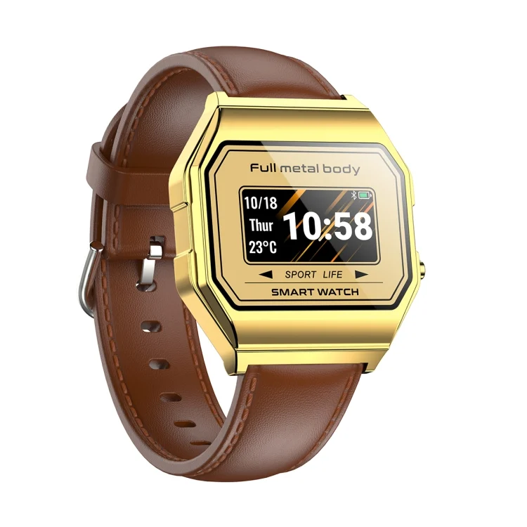 SYA001732401B_1.webp KW18 IP67 0.96 inch Leather Watchband Color Screen Smart Watch - Image 7