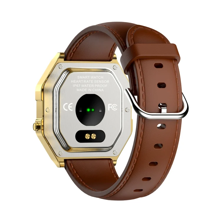SYA001732401B_2.webp KW18 IP67 0.96 inch Leather Watchband Color Screen Smart Watch - Image 8