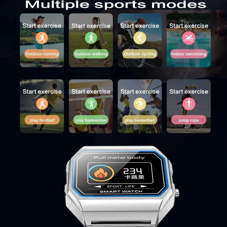 SYA001732401_B2.webp KW18 IP67 0.96 inch Leather Watchband Color Screen Smart Watch - Image 3